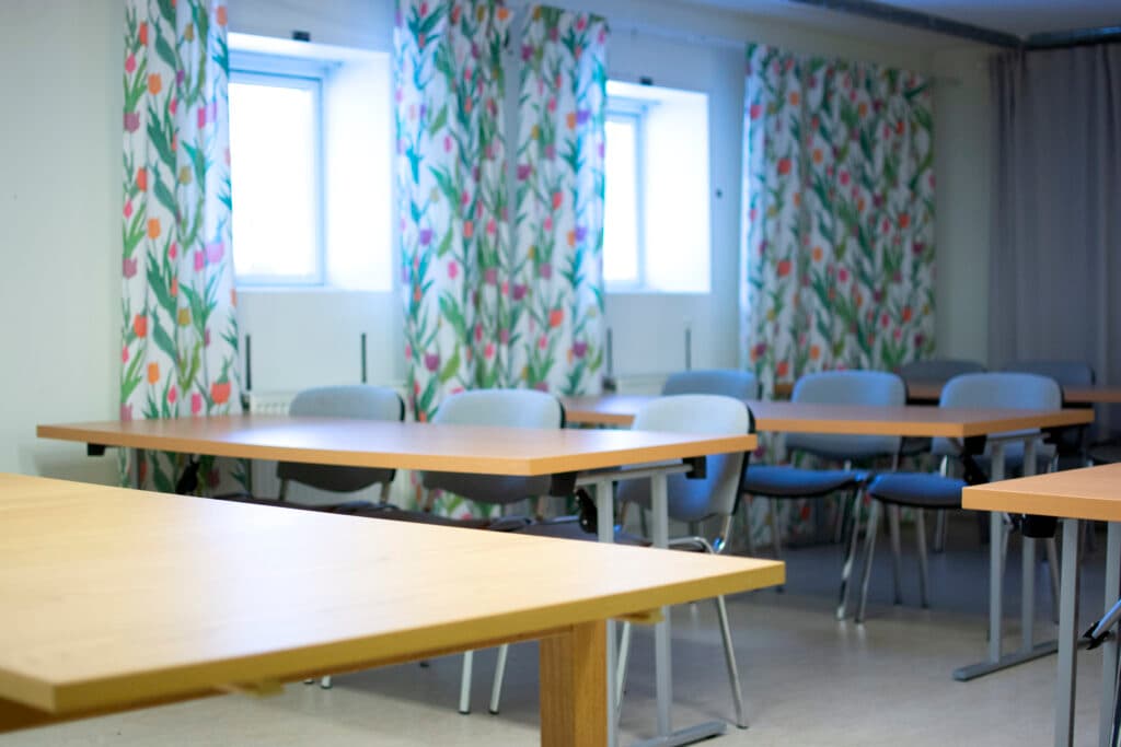 Föreningens gemensamhetslokal med kök och matplats